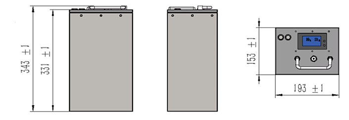 64V28AH Lithium battery Size