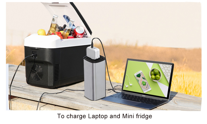 To charge Laptop and Mini fridge