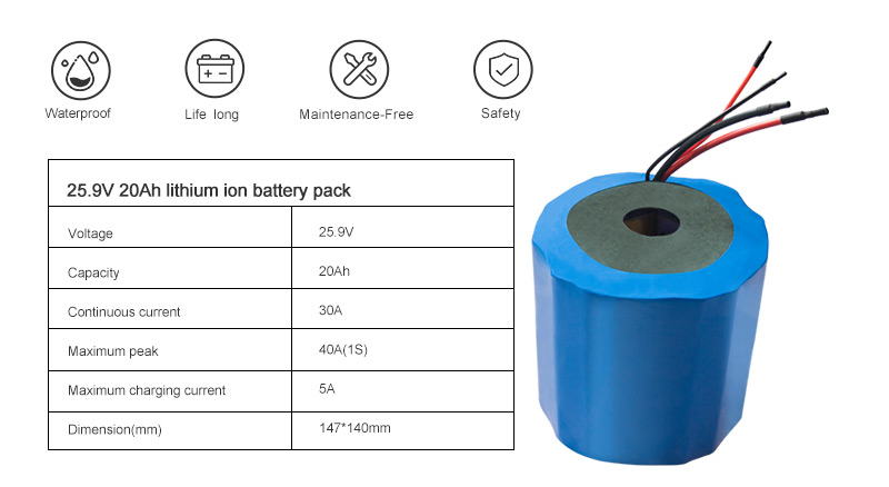 25.9v20Ah Lithium battery