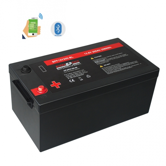 Motorhome House Batteries,12V200Ah LiFePO4 Battery Bluetooth Version