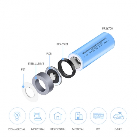 3.2V Rechargeable lifepo4 4000mah Cell